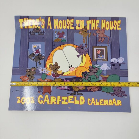 Lot of 2 Vtg 2000 & 2002 Garfield the Cat Wall Calendars 13" Colorful Comics Art - Picture 13 of 14